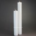 30cm x 3.8cm (12" x 1½") Tall White Pillar Candles With Stearin